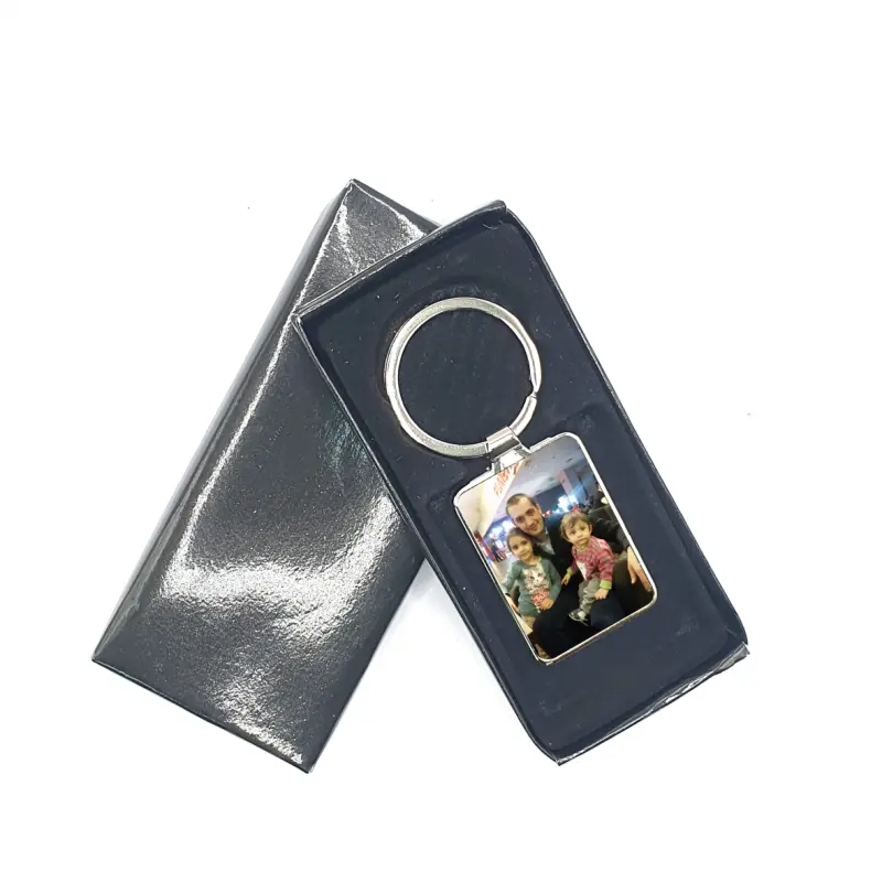 .breloc personalizat dreptunghi, poza/ text din metal, model ya-05 01